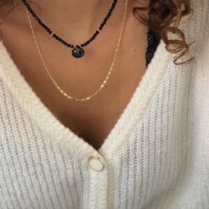 Collier CHIARA Spinelle noire Expression des sentiments, passion amoureuse, confiance en soi