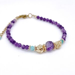 Bracelet MAYA Améthyste - Créativité, Concentration, Sérénité, Sagesse