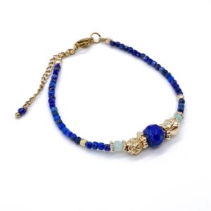 Bracelet MAYA Lapis-lazuli - Communication, Assurance, Joie de vivre