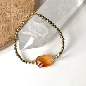 Bracelet ISHA Aventurine orange - Créativité, dépendance émotionnelle, ancrage
