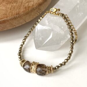 Bracelet RANI Quartz fumé - Paix, sérénité, inquiétude