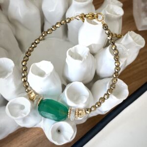 Bracelet ISHA Emeraude - Sérénité, guérison émotionnelle, lâcher-prise, intuition