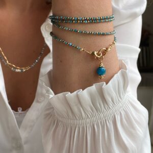 Sautoir FREYA Apatite – Blocage émotionnel, lâcher-prise, grignotages