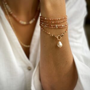 Sautoir FREYA Pierre de soleil – Optimisme, joie, réussite, chance