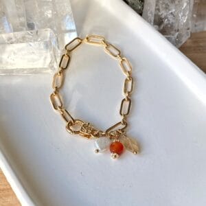 Bracelet HEMERA Cornaline/Citrine - Créativité, vitalité, confiance en soi, joie