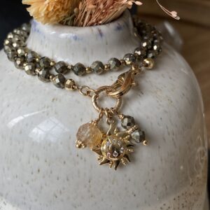 Bracelet grigris Pyrite - Abondance, confiance, énergie solaire, détermination